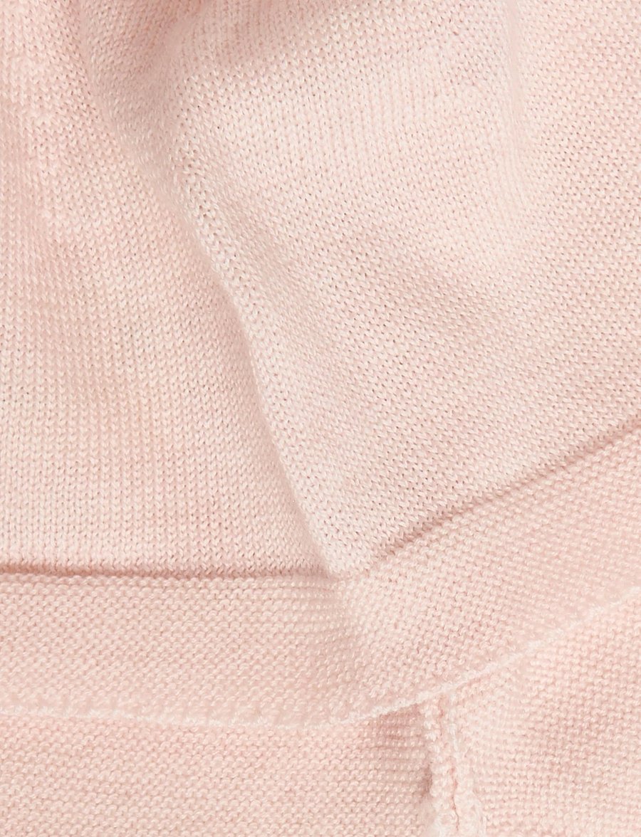 Copenhagen Colors - Merino Knitted Baby Bonnet w. PomPom + Baby Mittens - baby-handschuhe - soft pink - 2