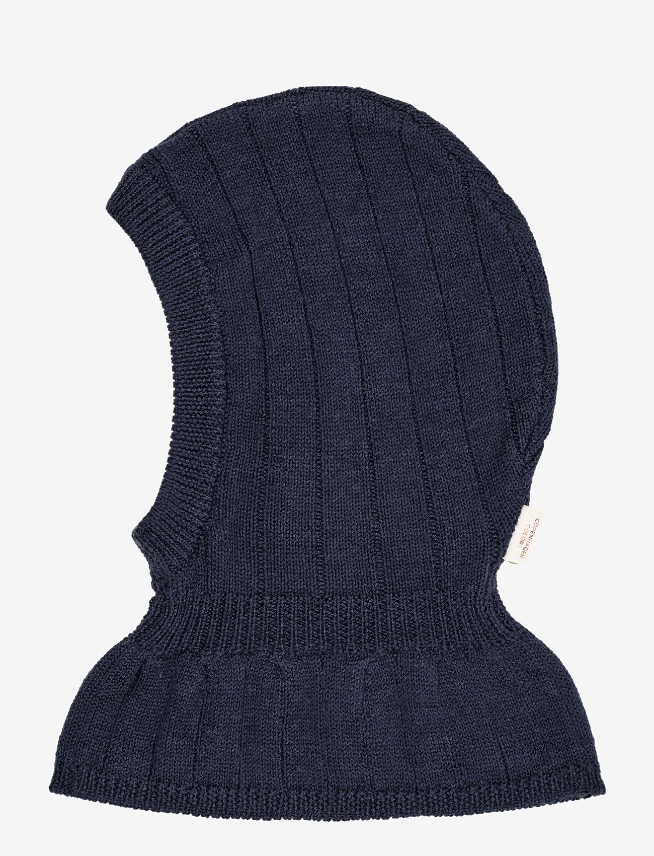 Copenhagen Colors - MERINO RIB KNITTED BALACLAVA - talveaksessuaarid - navy - 0