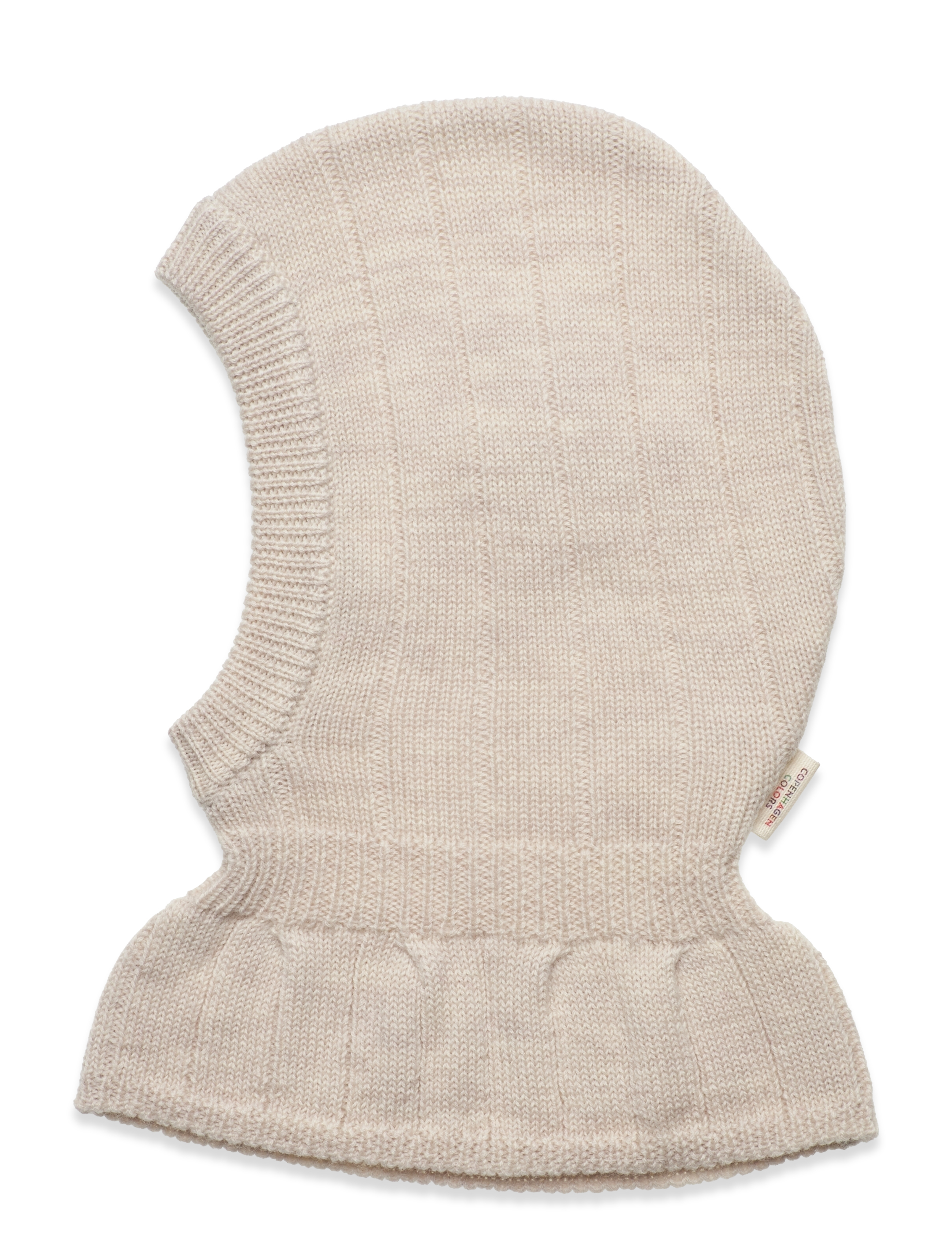 Copenhagen Colors - MERINO RIB KNITTED BALACLAVA - vinteraccessoarer - pale cream melange - 1