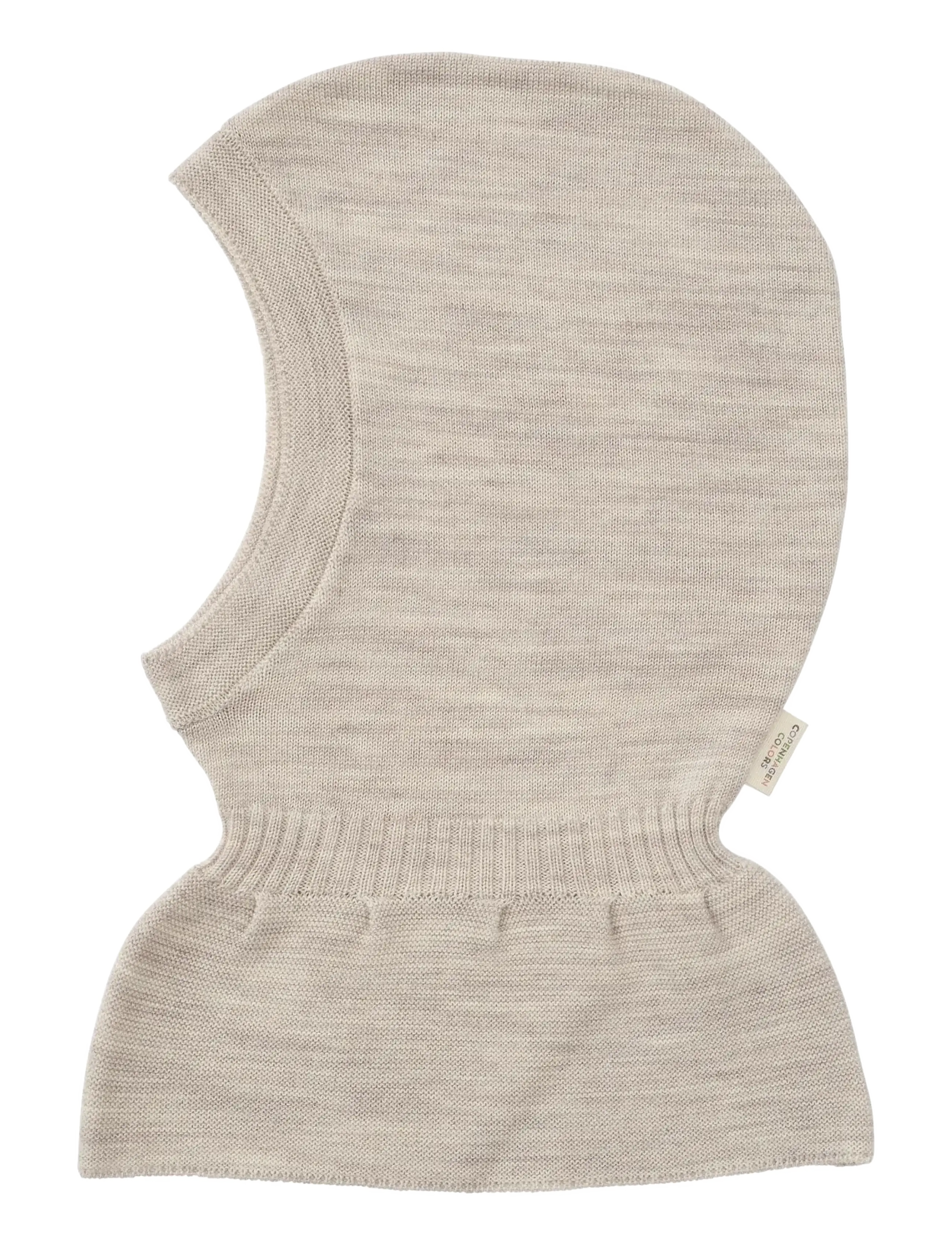 Copenhagen Colors - Merino Rib Knitted Balaclava - winter accessories - pale cream melange - 1