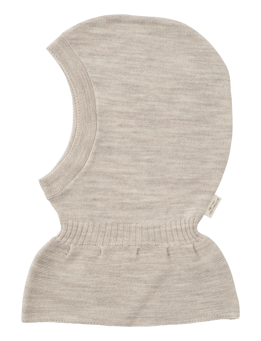 Copenhagen Colors - Merino Rib Knitted Balaclava - winteraccessoires - pale cream melange - 1