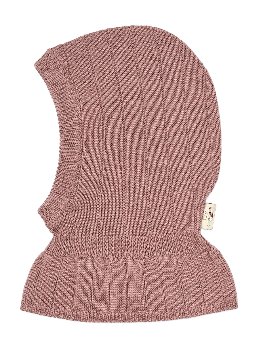 Copenhagen Colors - Merino Rib Knitted Balaclava - vinter tilbehør - winter rose - 0