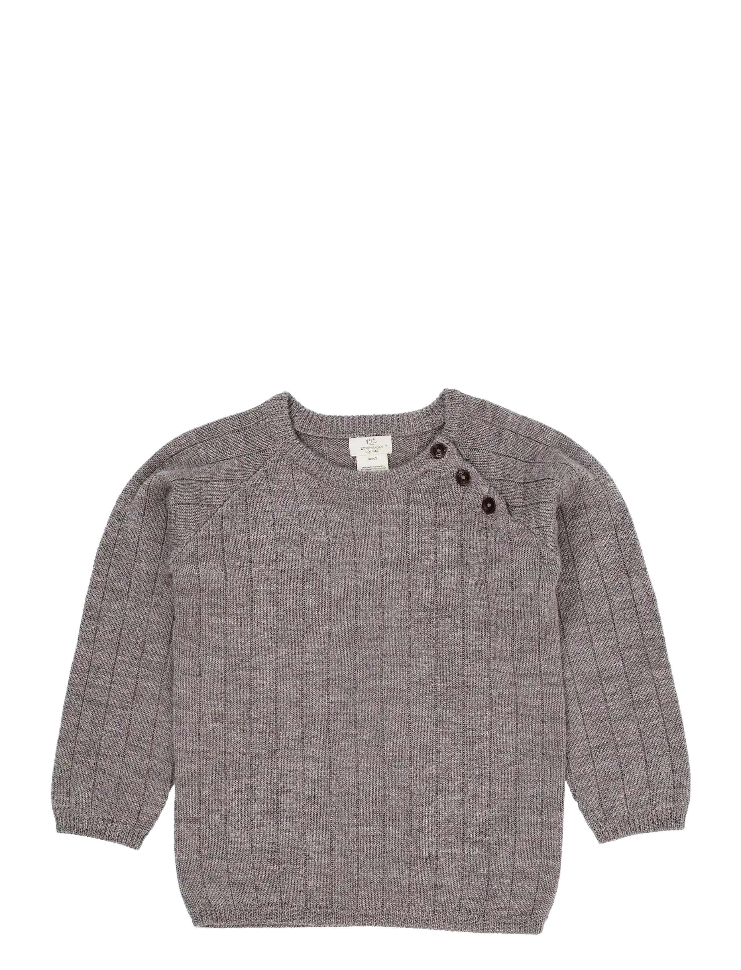 Copenhagen Colors MERINO KNITTED BLOUSE - Strickmode - NATURAL MELANGE / brown