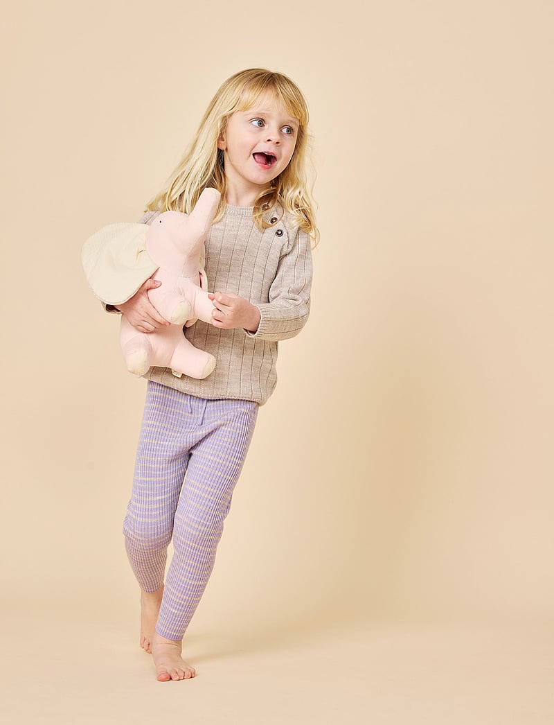 Copenhagen Colors - MERINO KNITTED BLOUSE - jumpers - pale cream melange - 3