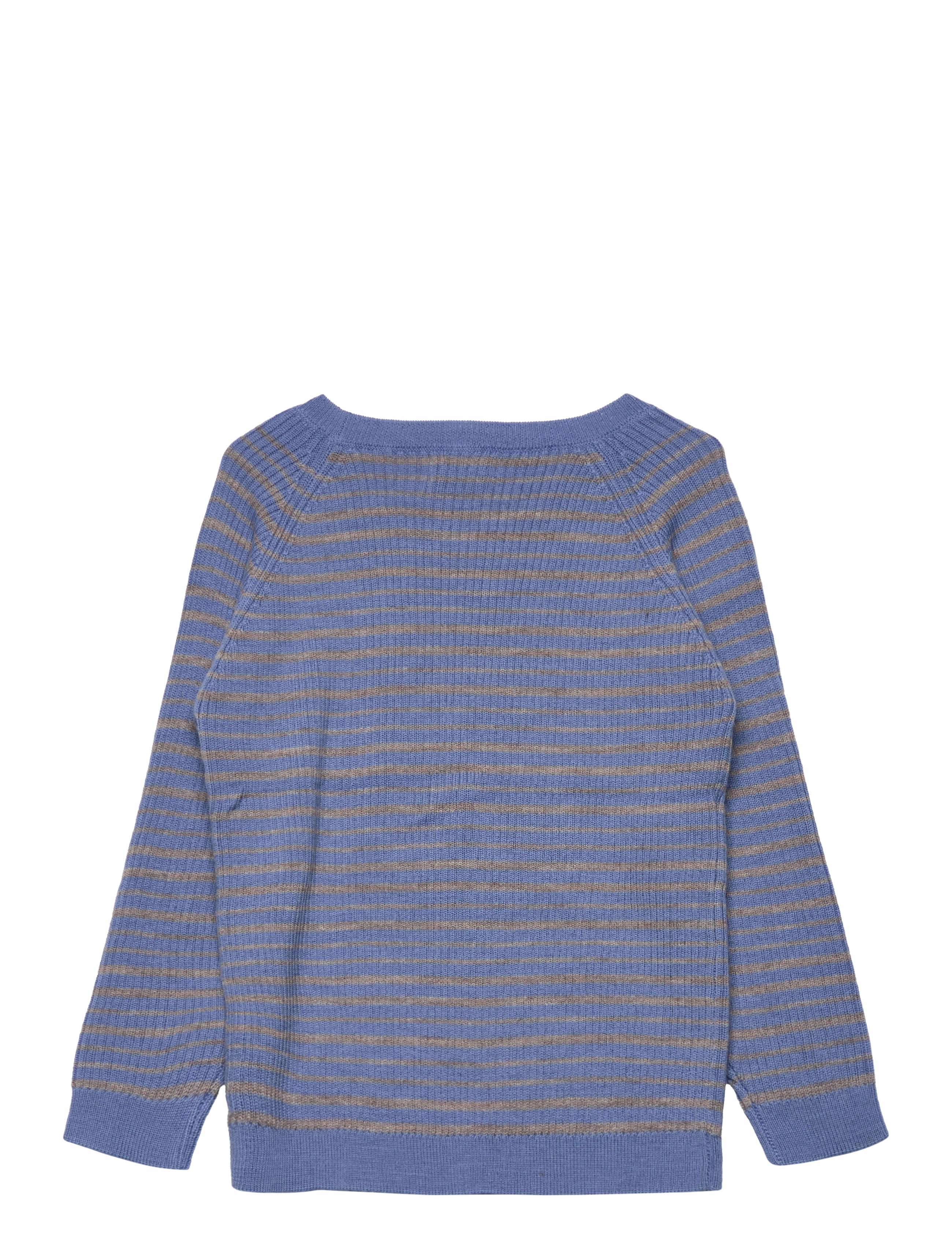 Copenhagen Colors - MERINO CLASSIC RIB BLOUSE - tröjor - natural melange/ blue comb. - 2