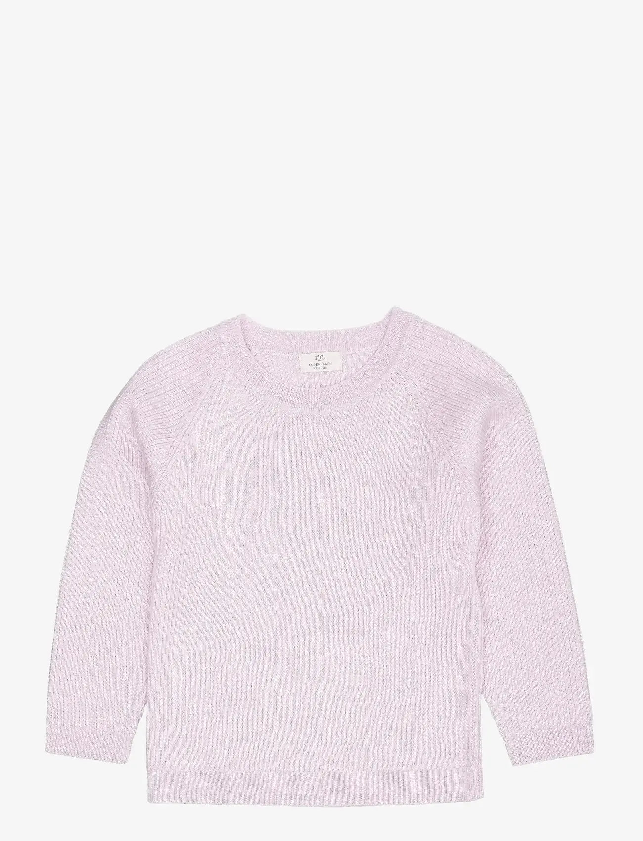 Copenhagen Colors - MERINO CLASSIC RIB BLOUSE - stickade tröjor - lavender - 0