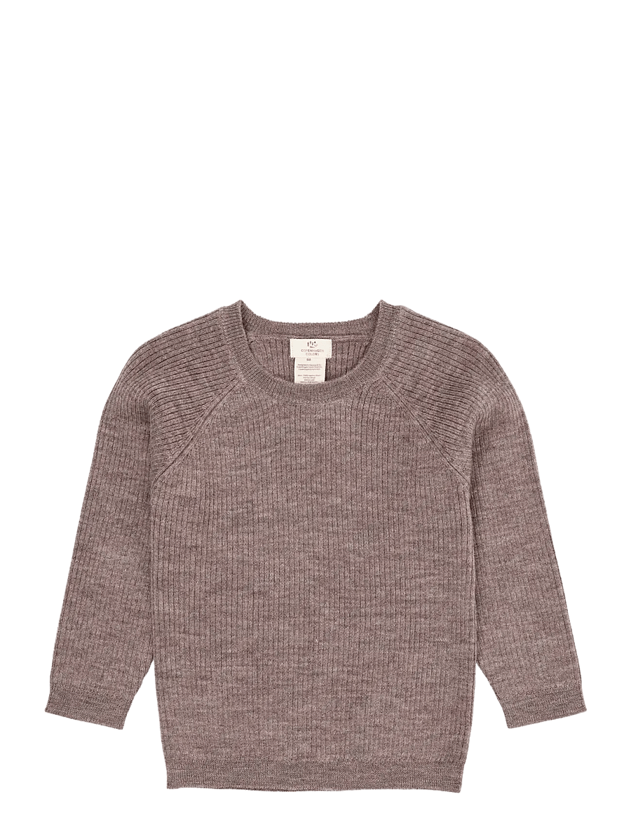 Copenhagen Colors - Merino Classic Rib Blouse - pullover - natural melange - 1