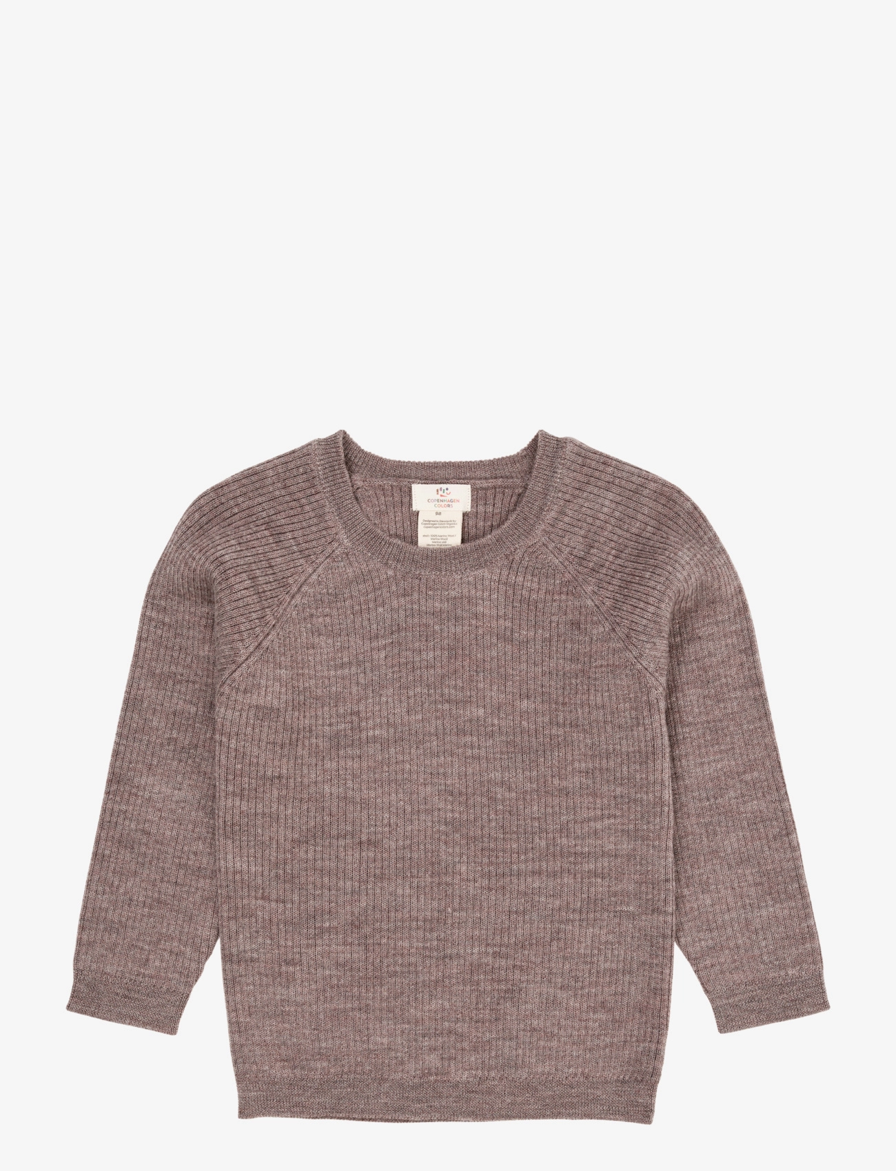 Copenhagen Colors MERINO CLASSIC RIB BLOUSE - Strik - NATURAL MELANGE / beige