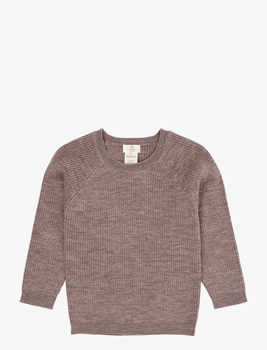 Copenhagen Colors - MERINO CLASSIC RIB BLOUSE - pullover - natural melange - 0
