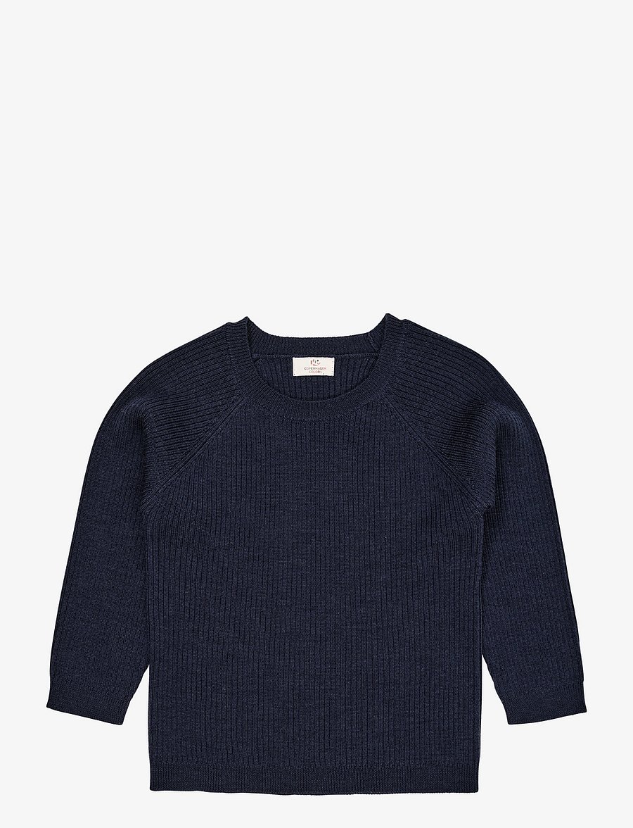 Copenhagen Colors - MERINO CLASSIC RIB BLOUSE - džemprid - navy - 0