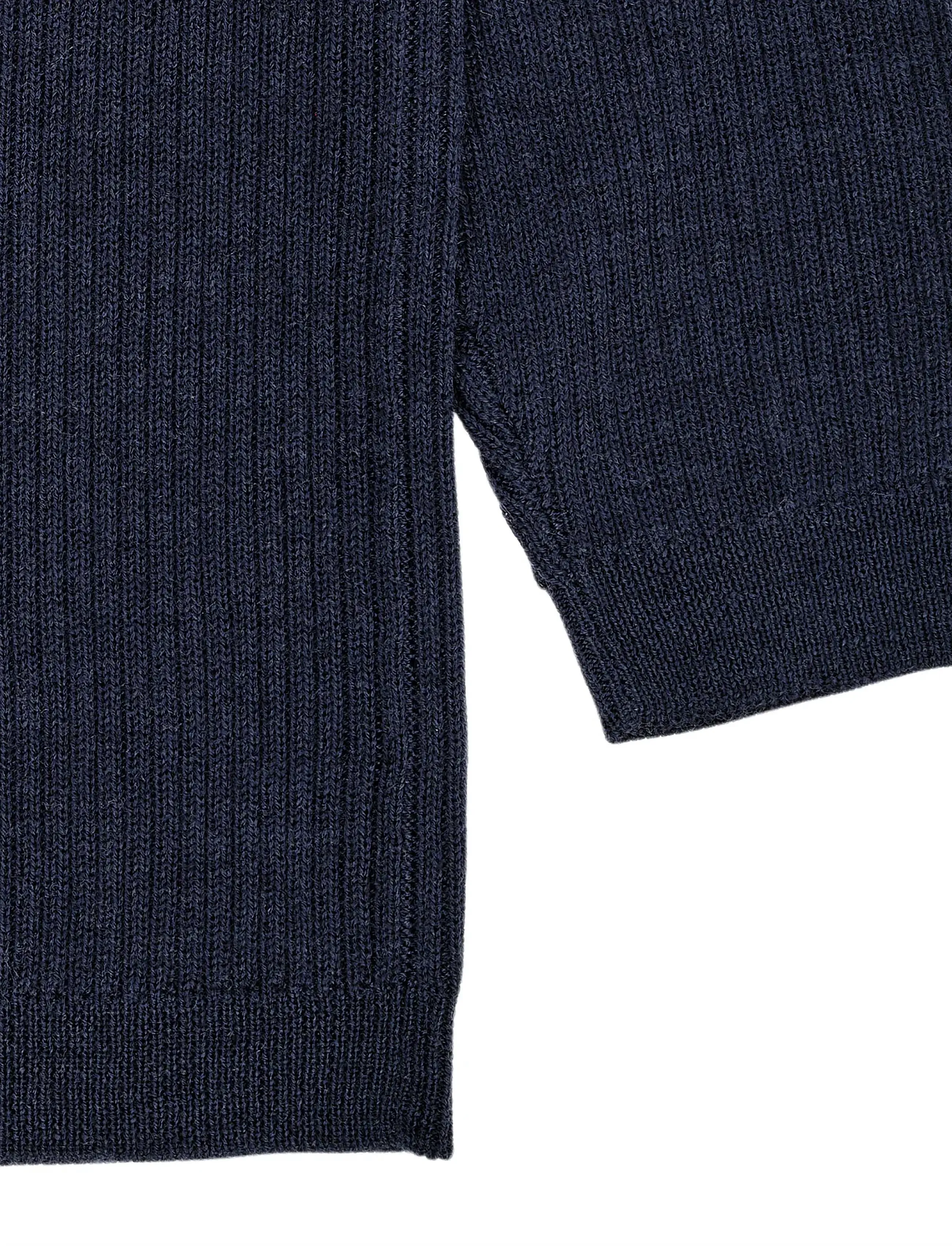 Copenhagen Colors - Merino Classic Rib Blouse - jumpers - navy - 3
