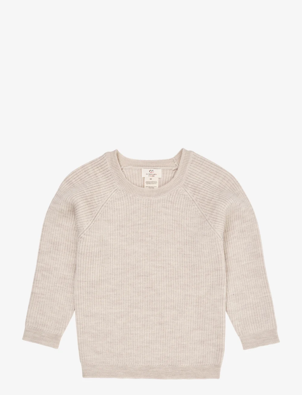 Copenhagen Colors - MERINO CLASSIC RIB BLOUSE - pullover - pale cream melange - 1