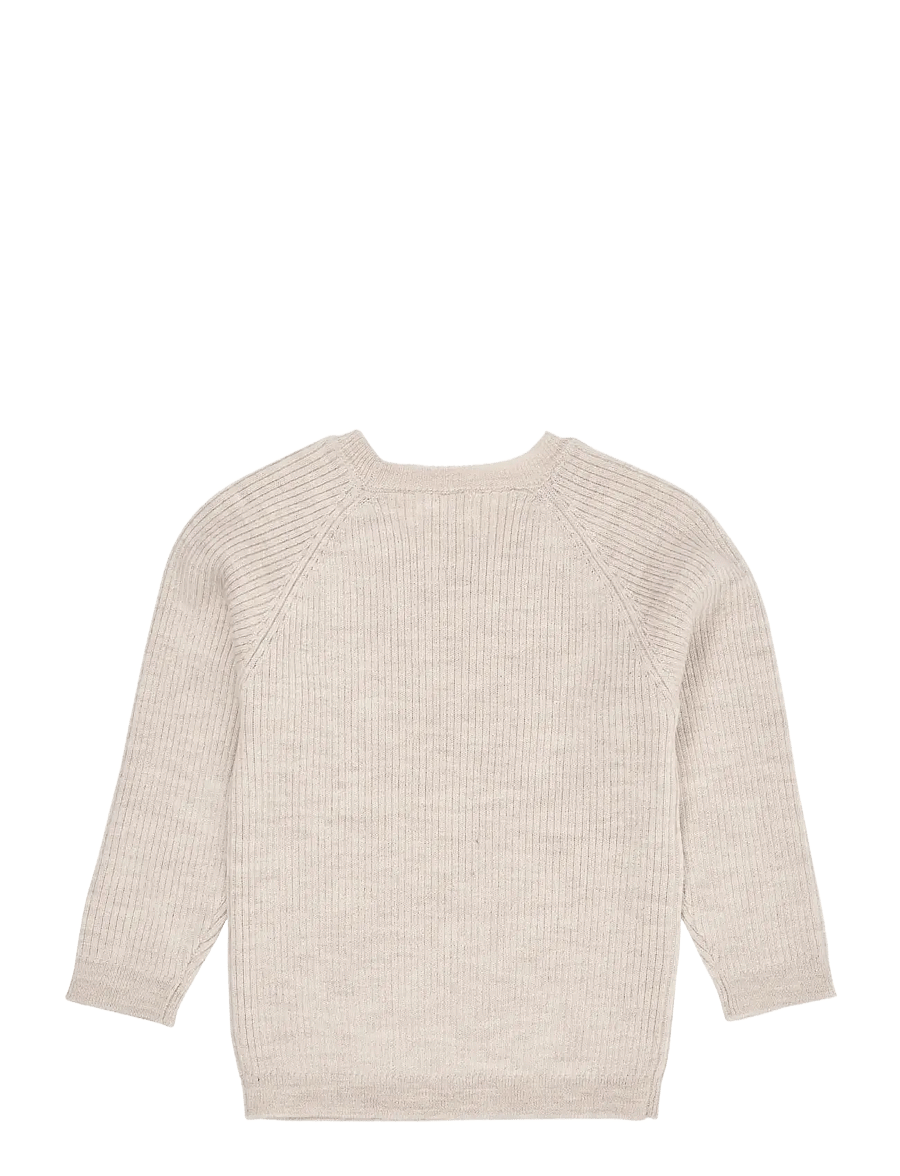 Copenhagen Colors - Merino Classic Rib Blouse - džemprid - pale cream melange - 2