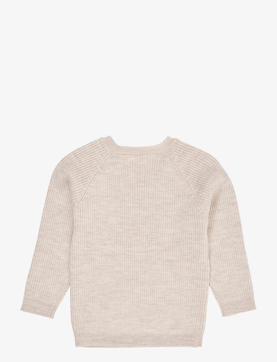 Copenhagen Colors - MERINO CLASSIC RIB BLOUSE - džemprid - pale cream melange - 2
