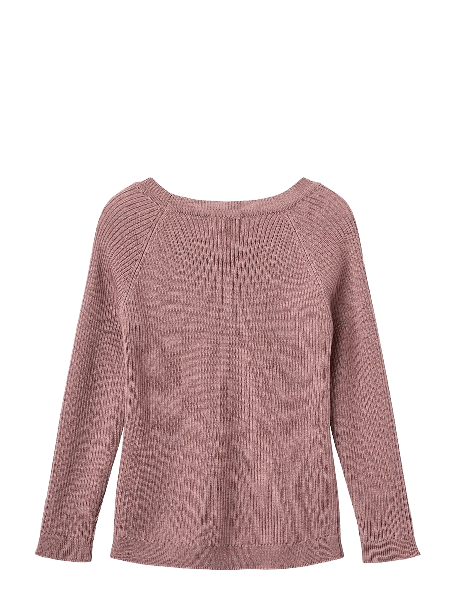 Copenhagen Colors - Merino Classic Rib Blouse - trøjer - winter rose - 1