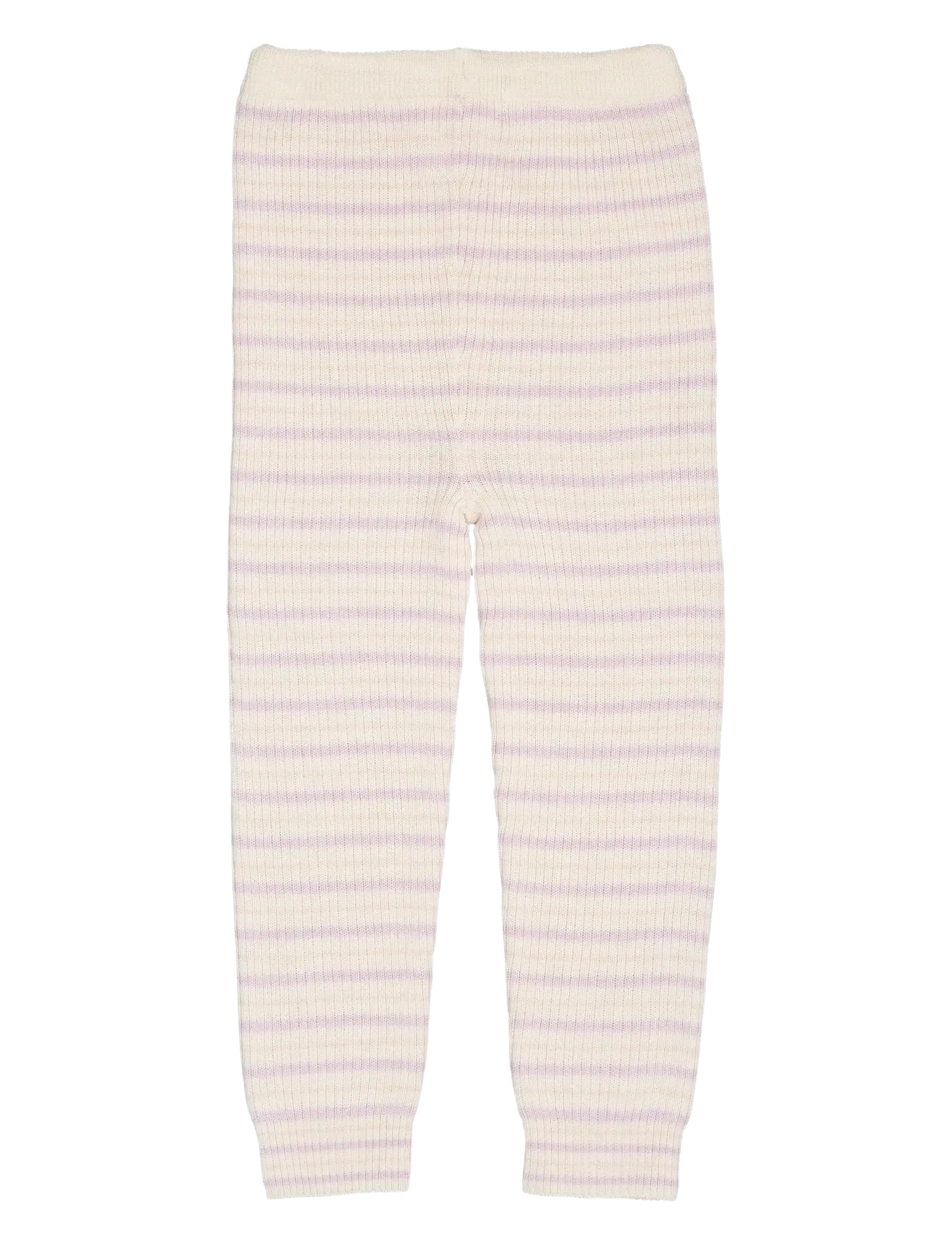 Copenhagen Colors - MERINO CLASSIC RIB LEGGINGS W. DRAWSTRINGS - leggings - cream/lavender/dusty rose combi - 1