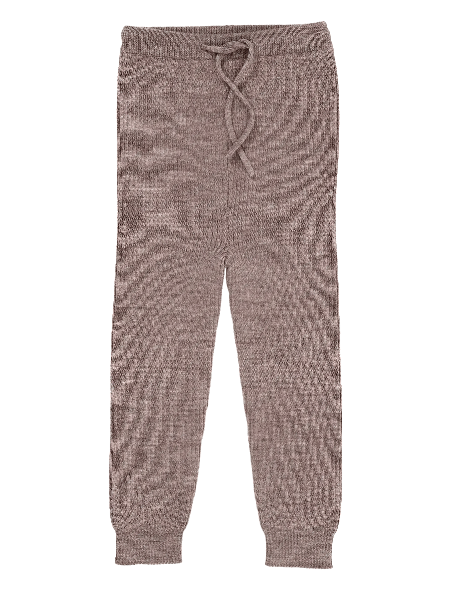 Copenhagen Colors - MERINO CLASSIC RIB LEGGINGS W. DRAWSTRINGS - leggings - natural melange - 0