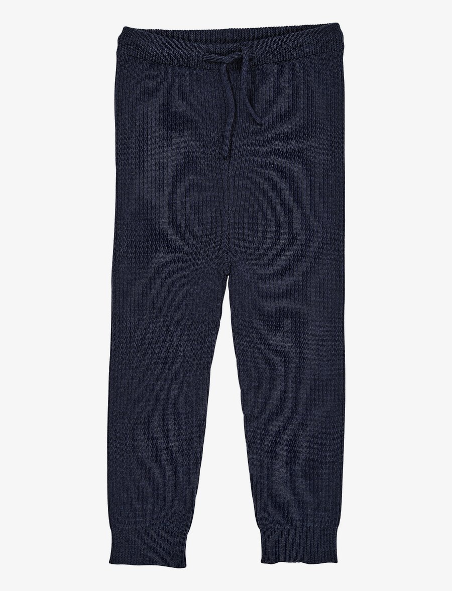 Copenhagen Colors - MERINO CLASSIC RIB LEGGINGS W. DRAWSTRINGS - leggings - navy - 0