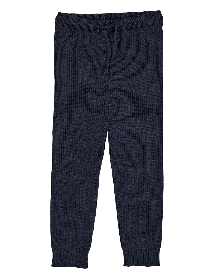 Copenhagen Colors - Merino Classic Rib Leggings with Drawstrings - base layer baby - navy - 0