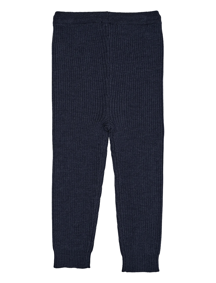 Copenhagen Colors - Merino Classic Rib Leggings with Drawstrings - base layer baby - navy - 1