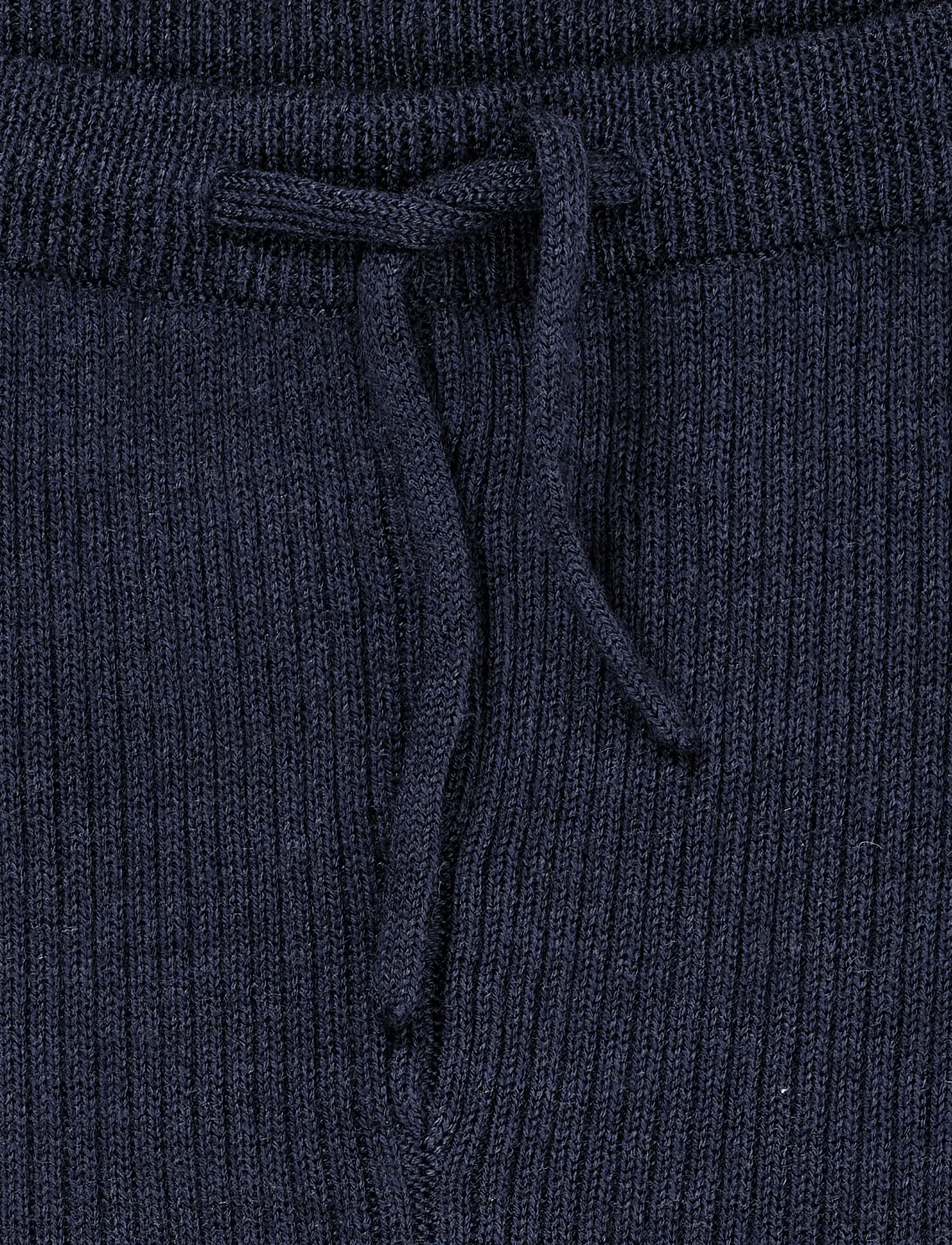 Copenhagen Colors - Merino Classic Rib Leggings with Drawstrings - underställ baby - navy - 2