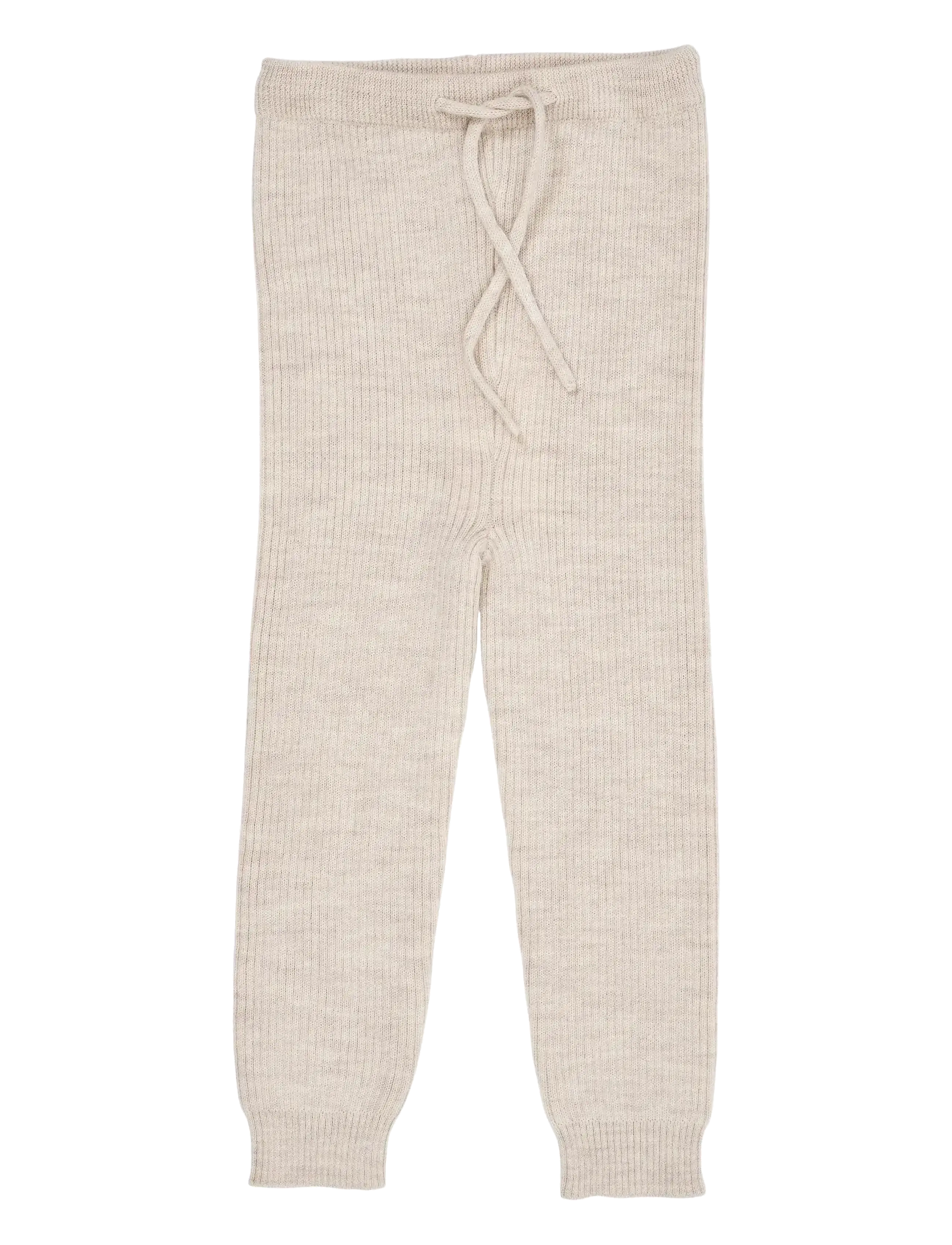 Copenhagen Colors - MERINO CLASSIC RIB LEGGINGS W. DRAWSTRINGS - leggings - pale cream melange - 1