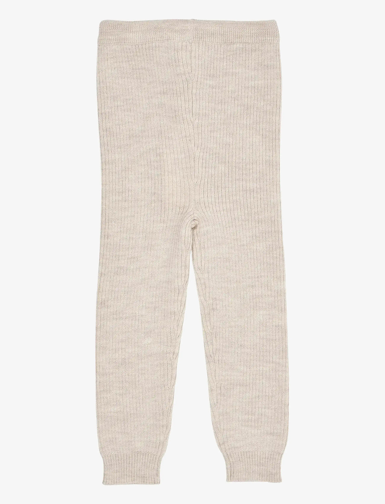Copenhagen Colors - MERINO CLASSIC RIB LEGGINGS W. DRAWSTRINGS - leggings - pale cream melange - 2