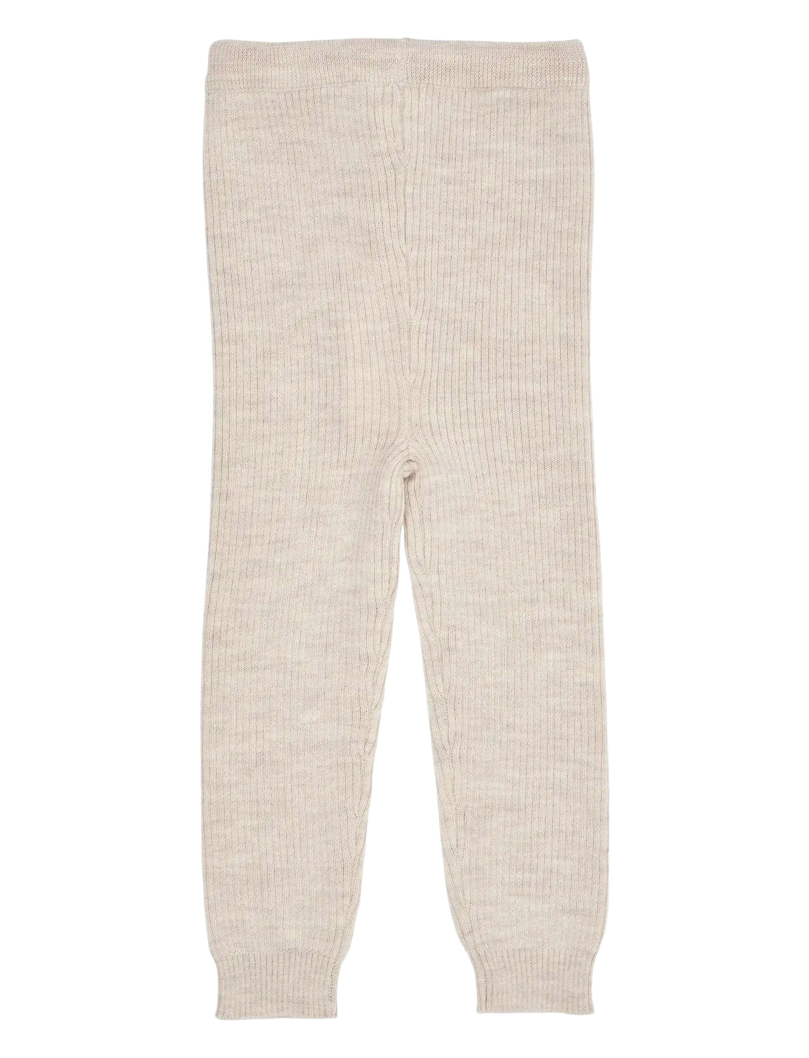 Copenhagen Colors - MERINO CLASSIC RIB LEGGINGS W. DRAWSTRINGS - leggings - pale cream melange - 2