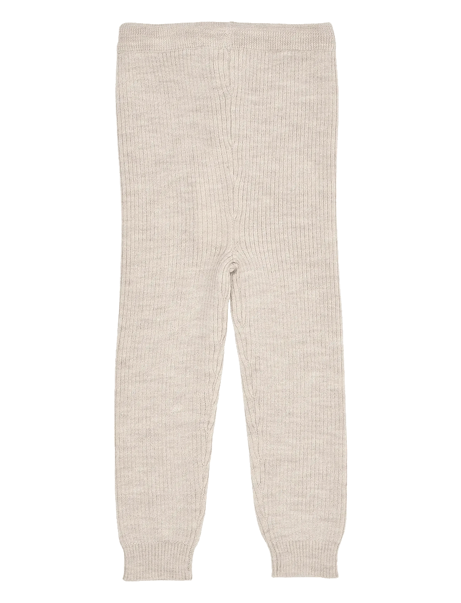 Copenhagen Colors - MERINO CLASSIC RIB LEGGINGS W. DRAWSTRINGS - leggings - pale cream melange - 2
