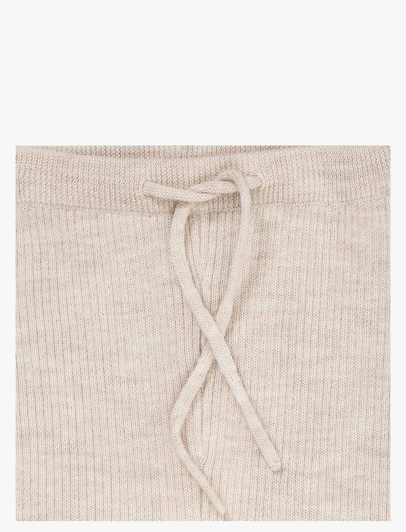 Copenhagen Colors - MERINO CLASSIC RIB LEGGINGS W. DRAWSTRINGS - leggings - pale cream melange - 3