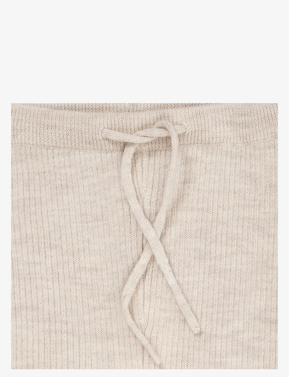 Copenhagen Colors - MERINO CLASSIC RIB LEGGINGS W. DRAWSTRINGS - retuusid - pale cream melange - 3