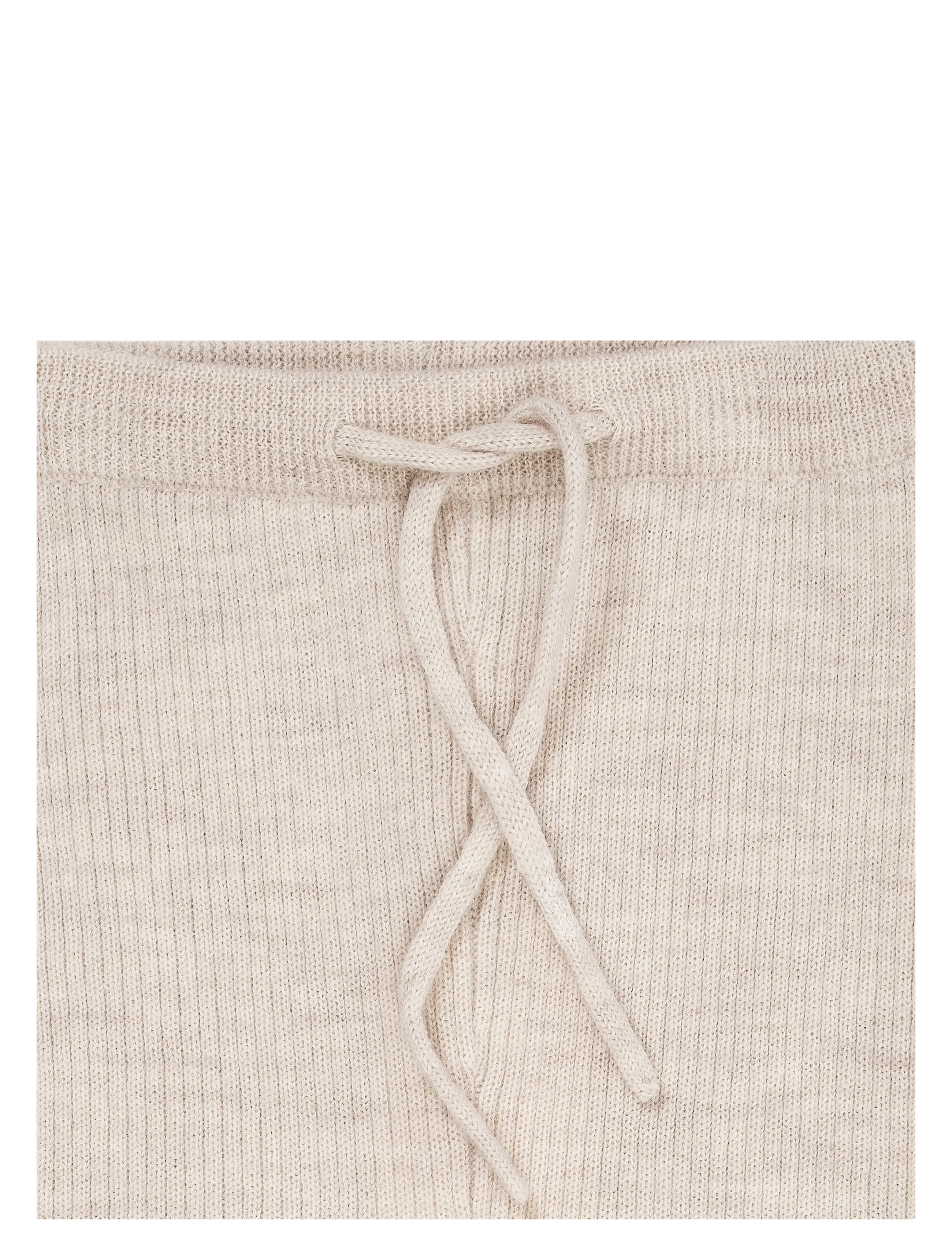 Copenhagen Colors - MERINO CLASSIC RIB LEGGINGS W. DRAWSTRINGS - leggings - pale cream melange - 3