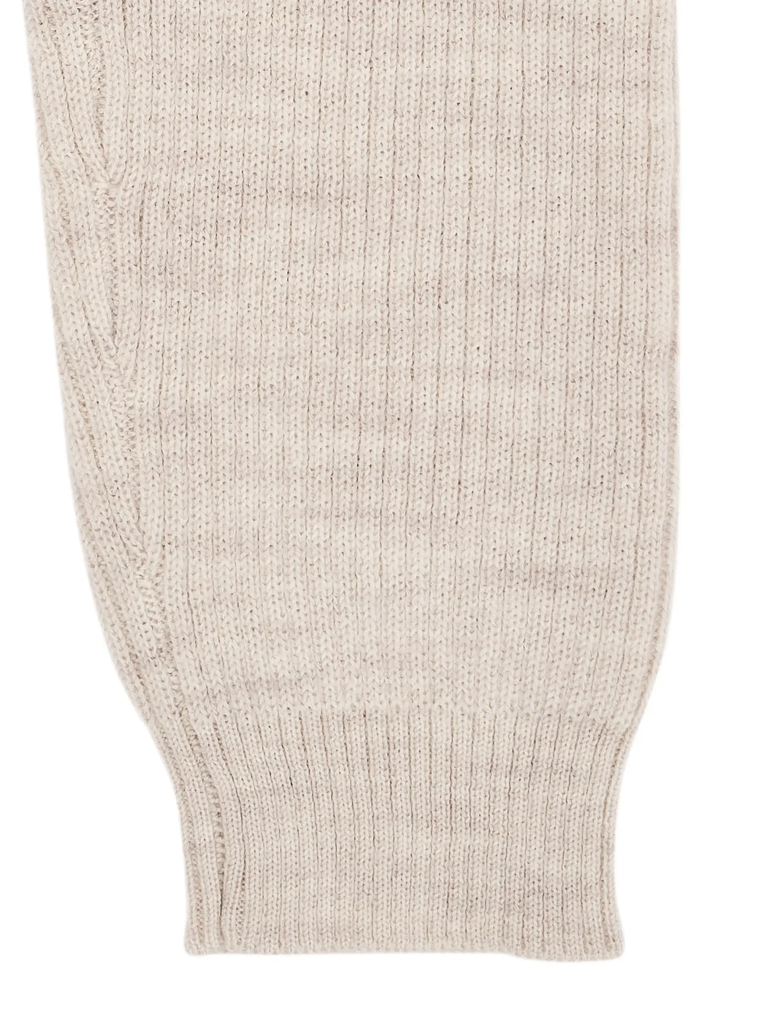 Copenhagen Colors - Merino Classic Rib Leggings with Drawstrings - underställ baby - pale cream melange - 4