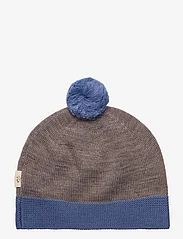 Copenhagen Colors - KNITTED BEANIE WITH POMPOM - lowest prices - natural melange/ blue comb. - 0