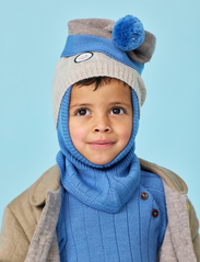 Copenhagen Colors - KNITTED BEANIE WITH POMPOM - madalaimad hinnad - natural melange/ blue comb. - 2