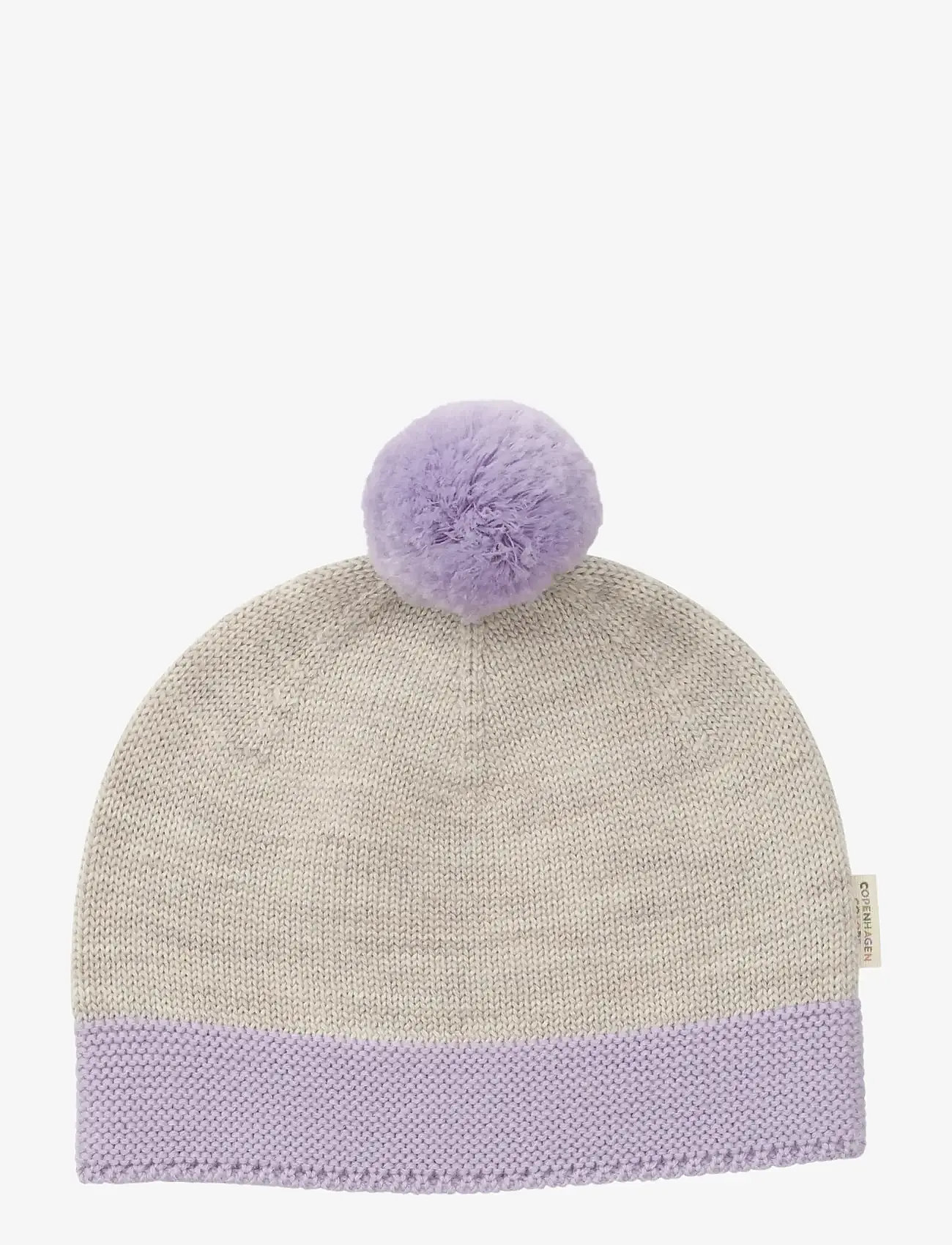 Copenhagen Colors - KNITTED BEANIE WITH POMPOM - wintermützen - lavender/ pale cream melange comb. - 1