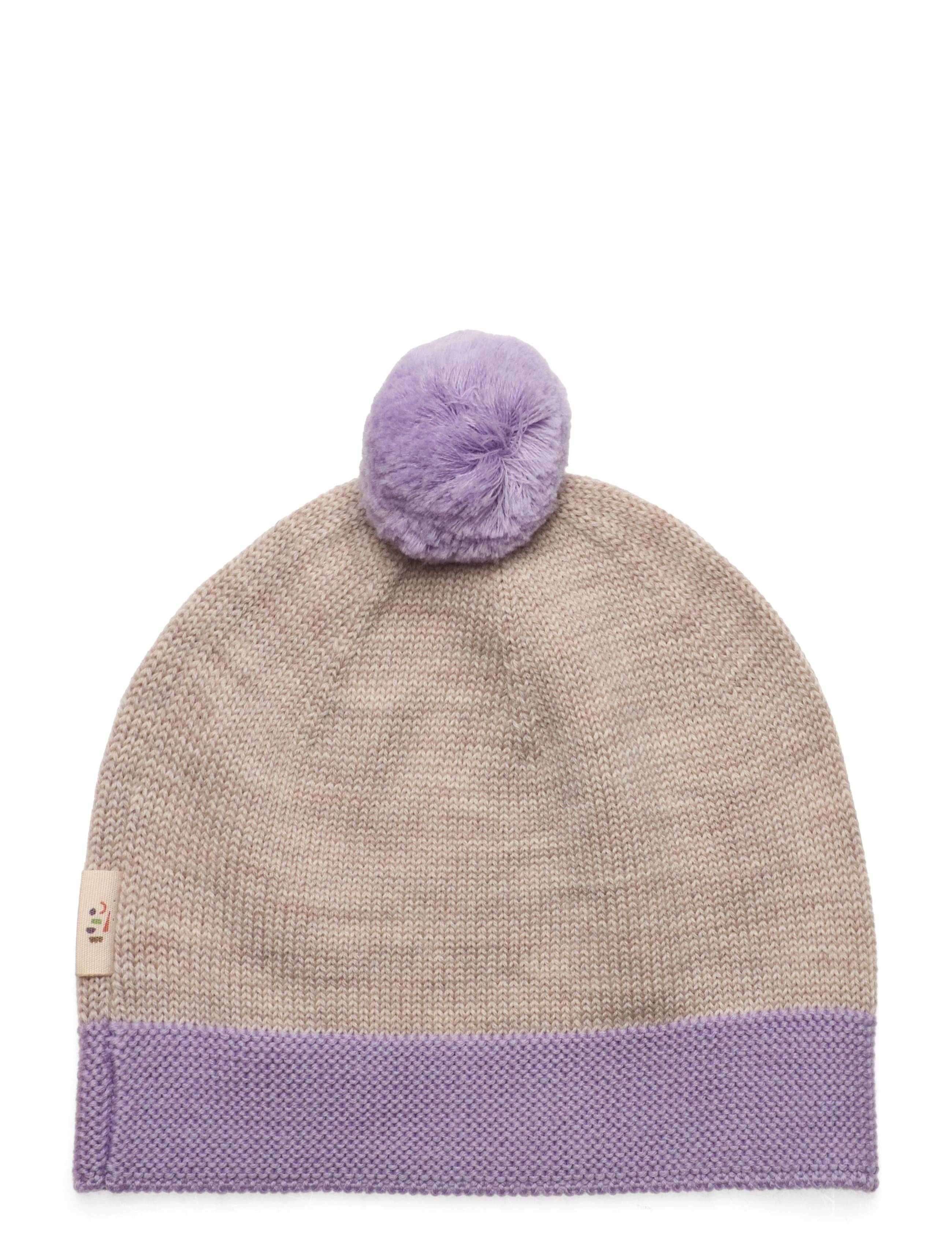 Copenhagen Colors - KNITTED BEANIE WITH POMPOM - julklappar under 300kr - lavender/ pale cream melange comb. - 0