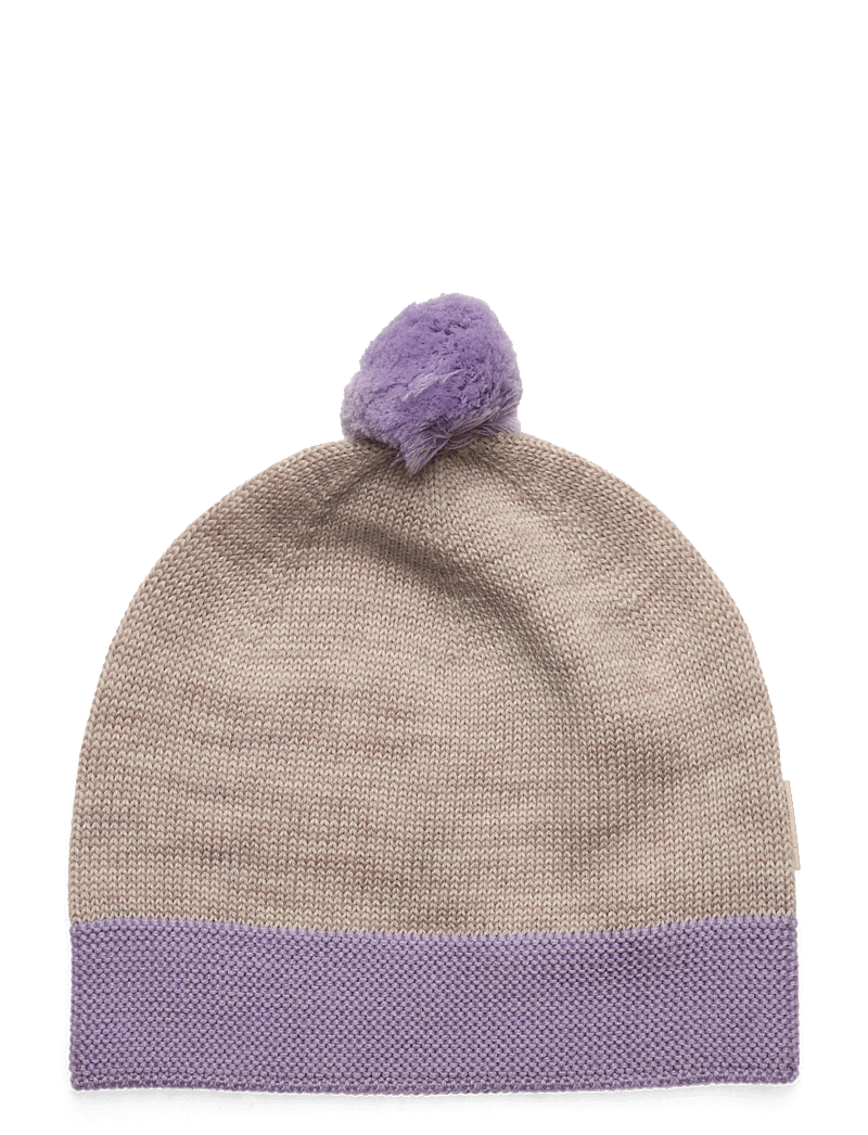 Copenhagen Colors - KNITTED BEANIE WITH POMPOM - wintermützen - lavender/ pale cream melange comb. - 2