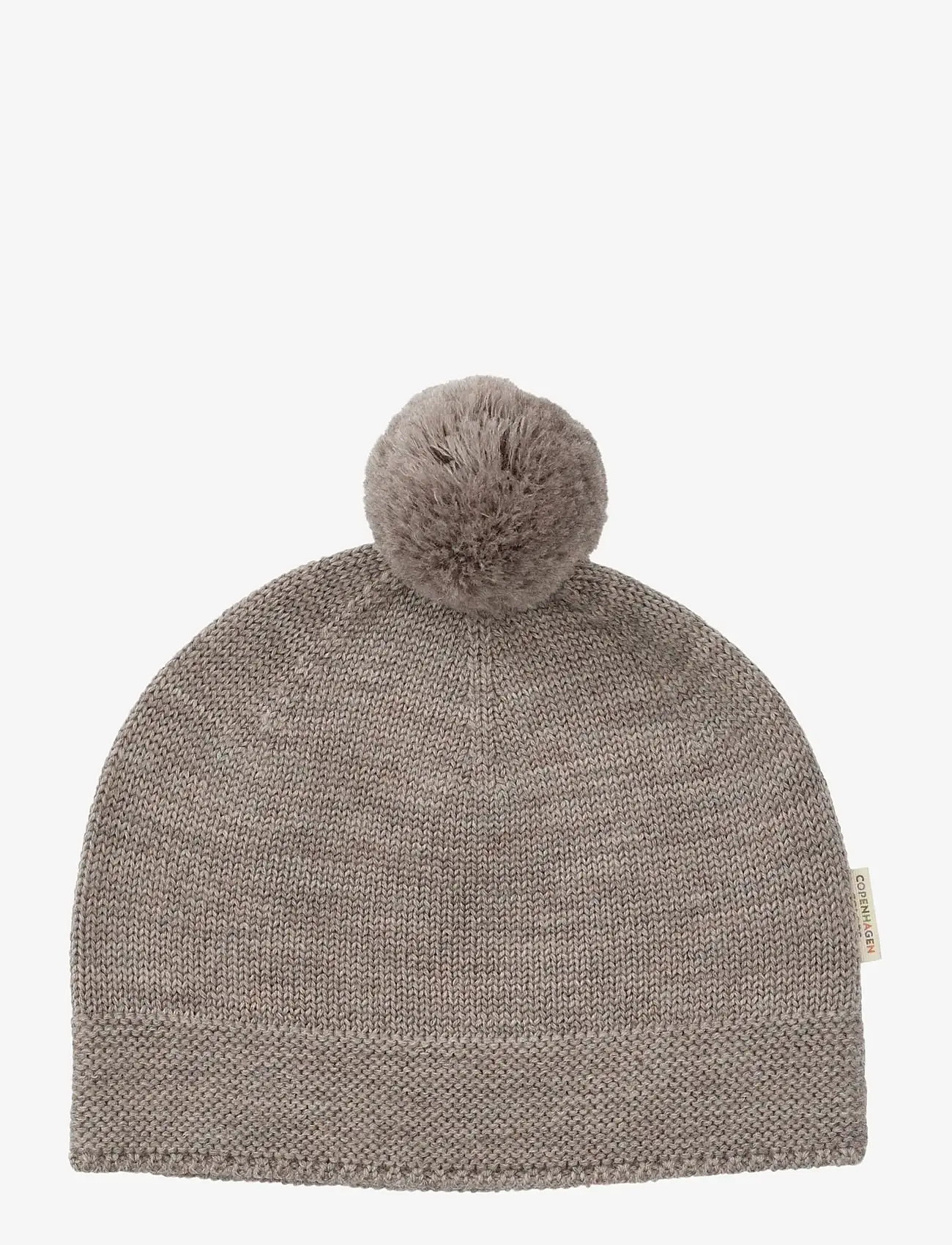 Copenhagen Colors - KNITTED BEANIE WITH POMPOM - wintermützen - natural melange - 0