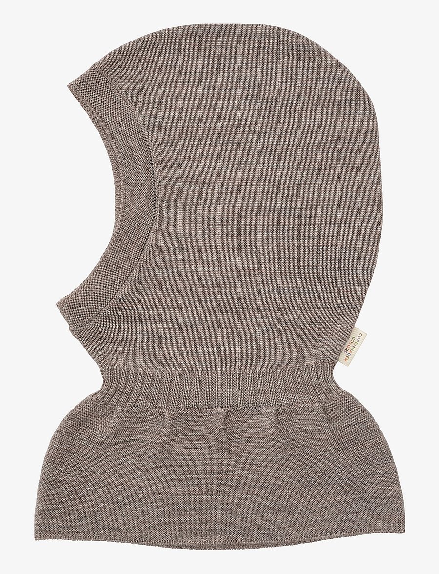Copenhagen Colors - LT. KNITTED MERINO BALACLAVA WITH FRILL - winteraccessoires - natural melange - 1