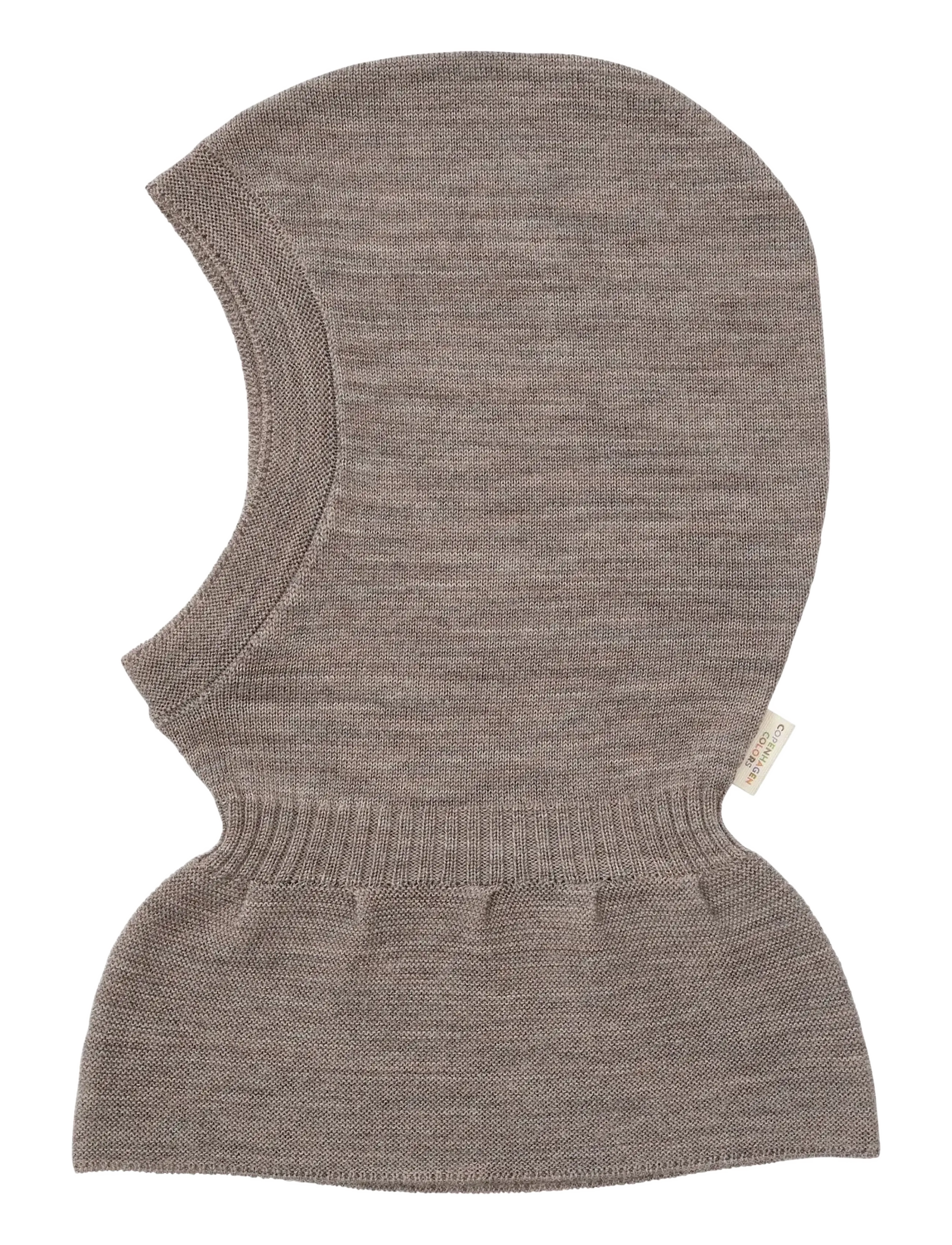 Copenhagen Colors - Lt. Knitted Merino Balaclava with Frill - winteraccessoires - natural melange - 2