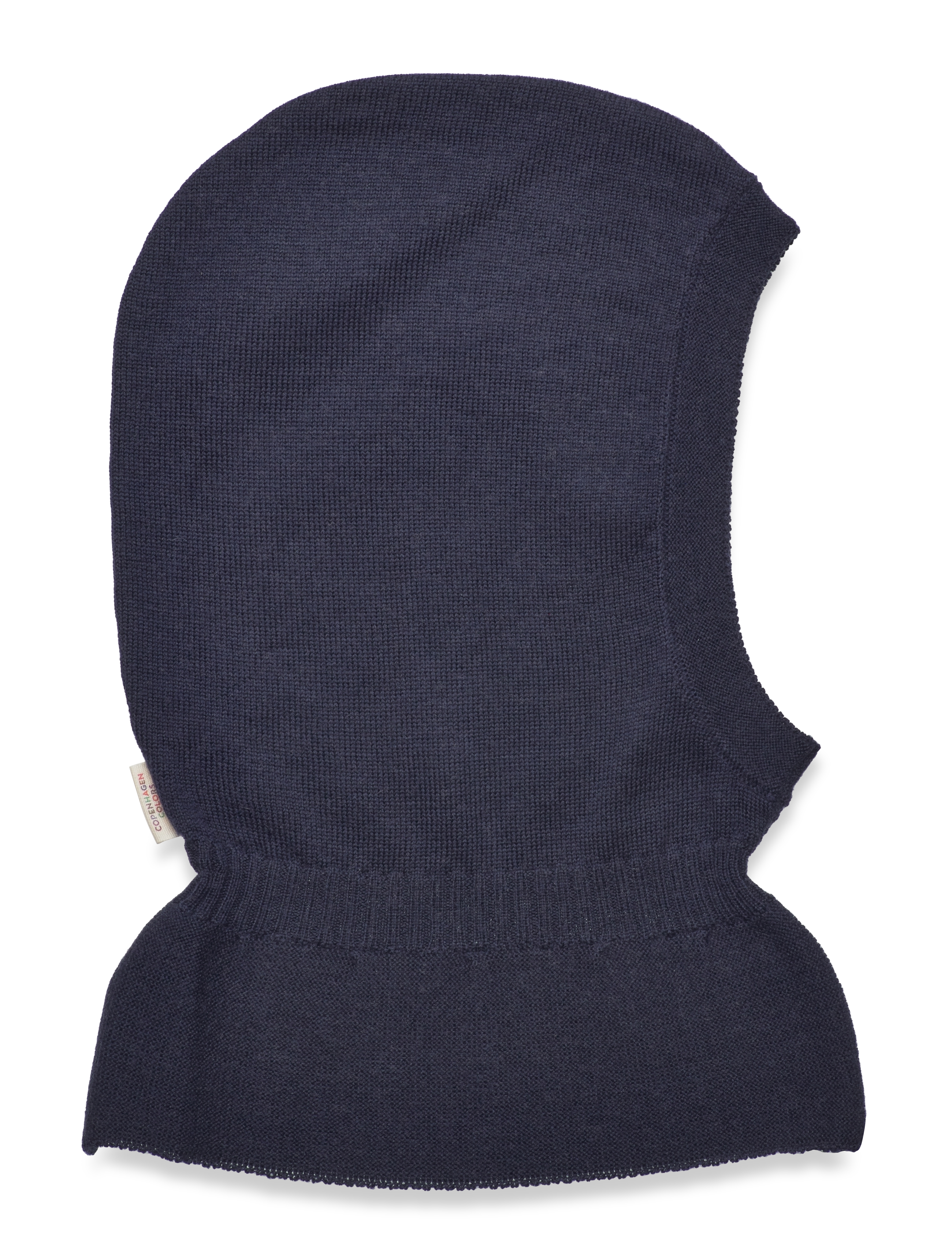 Copenhagen Colors LT. KNITTED MERINO BALACLAVA WITH FRILL - Hats - NAVY / navy