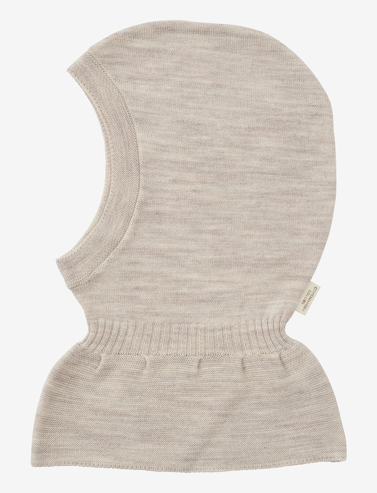 Copenhagen Colors - LT. KNITTED MERINO BALACLAVA WITH FRILL - vinter tilbehør - pale cream melange - 1