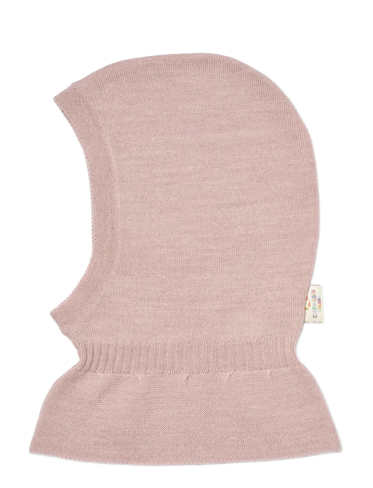 Copenhagen Colors Lt. Knitted Merino Balaclava with Frill - Mössor - VIOLET ICE / pink/rose