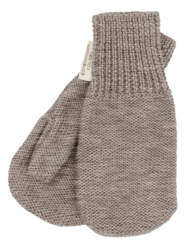 Copenhagen Colors - MERINO WOOL KNITTED MITTENS - babyhandschoenen - natural melange - 0