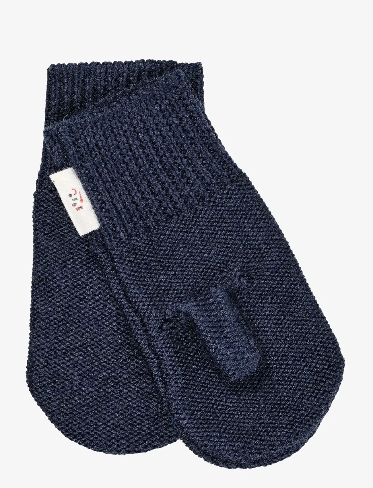 Copenhagen Colors - MERINO WOOL KNITTED MITTENS - pirštinės kūdikiams - navy - 0