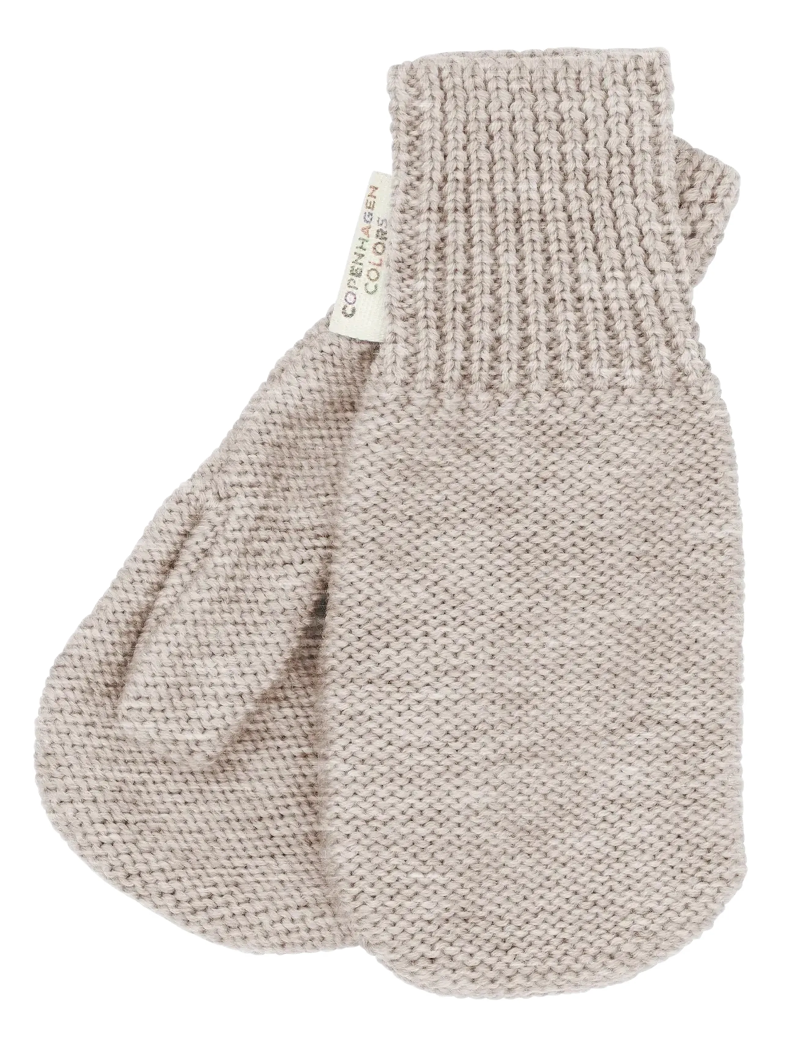 Copenhagen Colors MERINO WOOL KNITTED MITTENS - Handschuhe & Fäustlinge - PALE CREAM MELANGE / beige