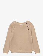KNITTED PLAIN PULLOVER - LT TAUPE
