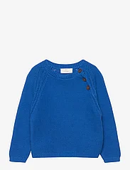 Copenhagen Colors - KNITTED PLAIN PULLOVER - džemperiai - sharp blue - 0