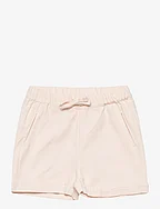 TWILL SHORTS W. EMBROIDERY - SOFT PINK